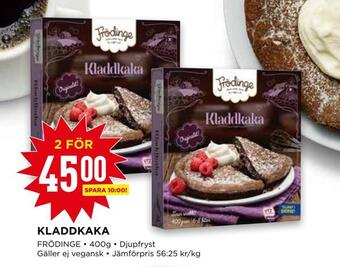 Willys Kladdkaka erbjuda