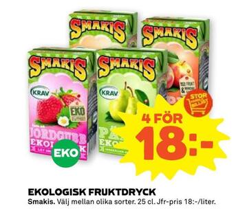 Stora Coop Ekologisk fruktdryck erbjuda