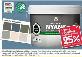 Rusta 25% Väggfärg Nyans Full matt edition erbjuda