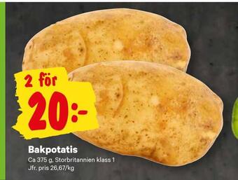 City Gross Bakpotatis erbjuda