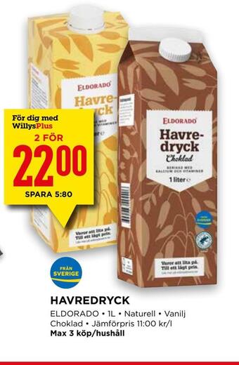 Willys Havredryck erbjuda