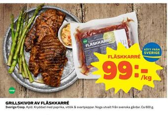 Coop Daglivs Grillskivor av fläskkarré erbjuda