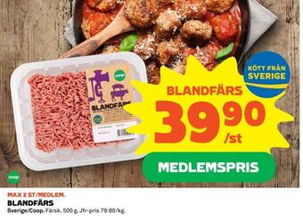 Coop Blandfärs erbjuda