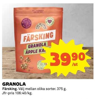 Coop Granola erbjuda