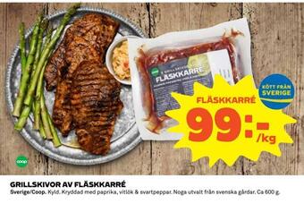 Coop Konsum Grillskivor av fläskkarré erbjuda