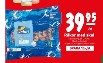 City Gross Kaluri räkor med skal erbjuda