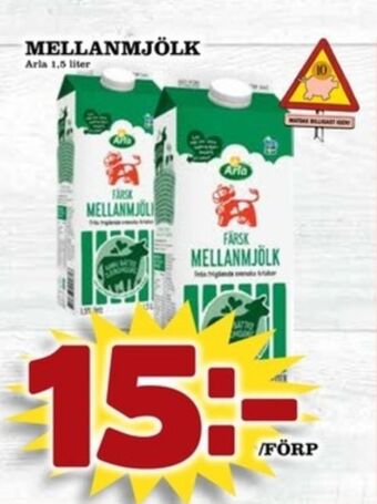 Matdax Arla mellanmjölk erbjuda