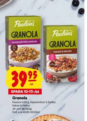 City Gross Paulùns granola erbjuda
