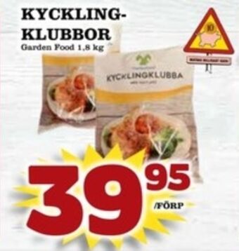 Matdax Garden food kycklingklubbor erbjuda