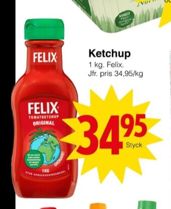 Matöppet Felix ketchup erbjuda