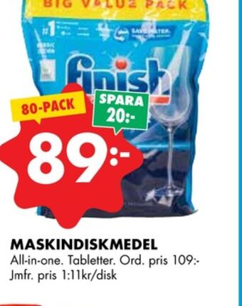 ÖoB Finish diskmaskintabs erbjuda