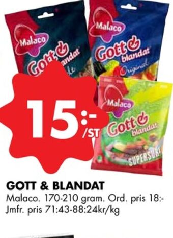ÖoB Gott & blandat supersur godispåsar erbjuda