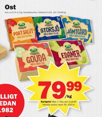 Pekås Arla storsjöost erbjuda