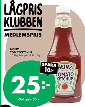 ÖoB Heinz ketchup erbjuda