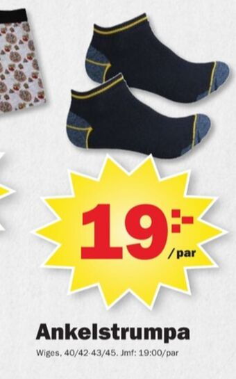 Pekås Wiges strumpor erbjuda