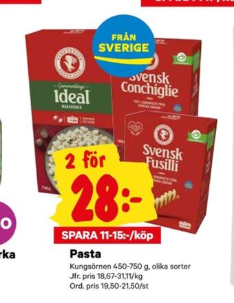 City Gross Kungsörnen pasta sorterad erbjuda