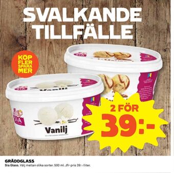 Sia gräddglass