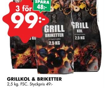 ÖoB Primagaz grillkol/briketter erbjuda