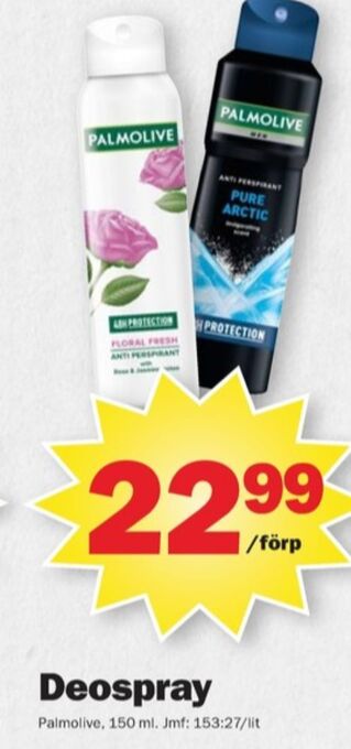 Pekås Palmolive deodorant spray erbjuda