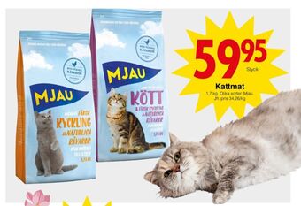 Matöppet Mjau kattmat erbjuda