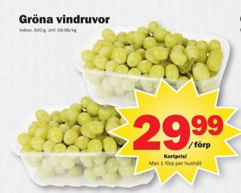 Pekås Coop vindruvor erbjuda
