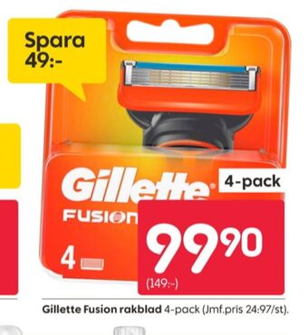 Rusta Fusion 5 rakblad erbjuda