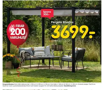 Rusta Got2b pergola erbjuda