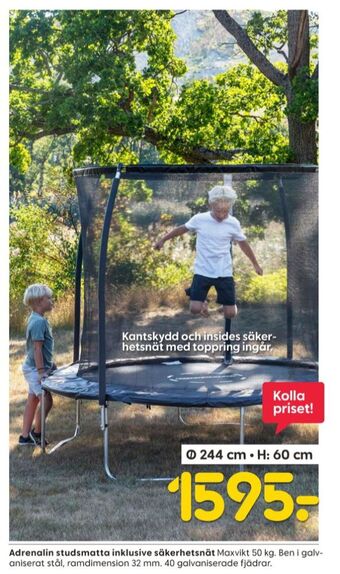 Rusta Adrenalin studsmatta/trampolin erbjuda