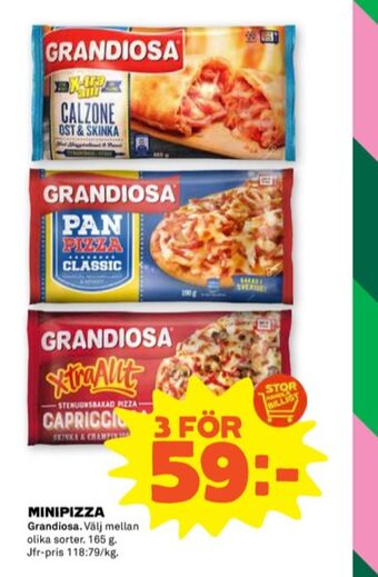 Stora Coop Grandiosa pizza erbjuda