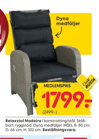 Rusta Dynor utestol erbjuda