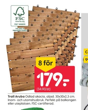 Rusta Dynor trätrall erbjuda
