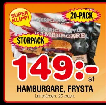 Nya Pulsen Hamburgare, frysta erbjuda