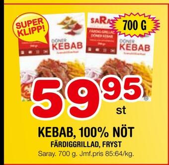 Nya Pulsen Kebab, 100% nöt erbjuda