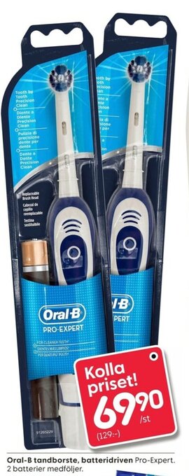 Rusta Oral-B tandborste, batteridriven erbjuda