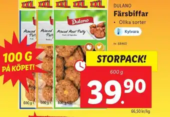 Lidl DULANO Färsbiffar erbjuda