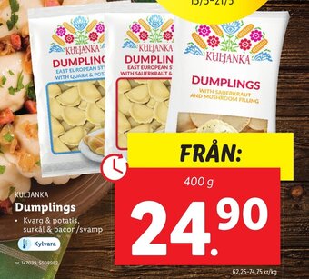Lidl KULJANKA Dumplings erbjuda