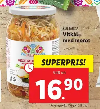 Lidl KULJANKA Vitkål med morot erbjuda