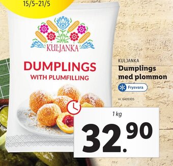 Lidl Dumplings med plommon erbjuda