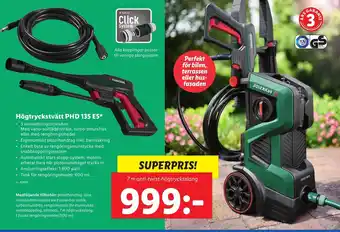 Lidl Högtryckstvätt PHD 135 E5* erbjuda