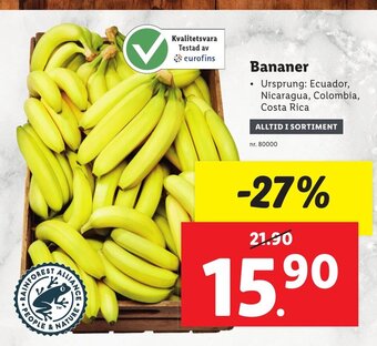 Lidl Bananer erbjuda