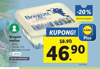 Lidl Bregott mellan erbjuda