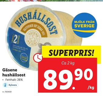 Lidl Gäsene hushållsost erbjuda