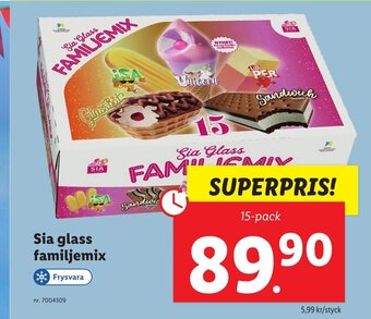 Lidl Sia glass familjemix erbjuda
