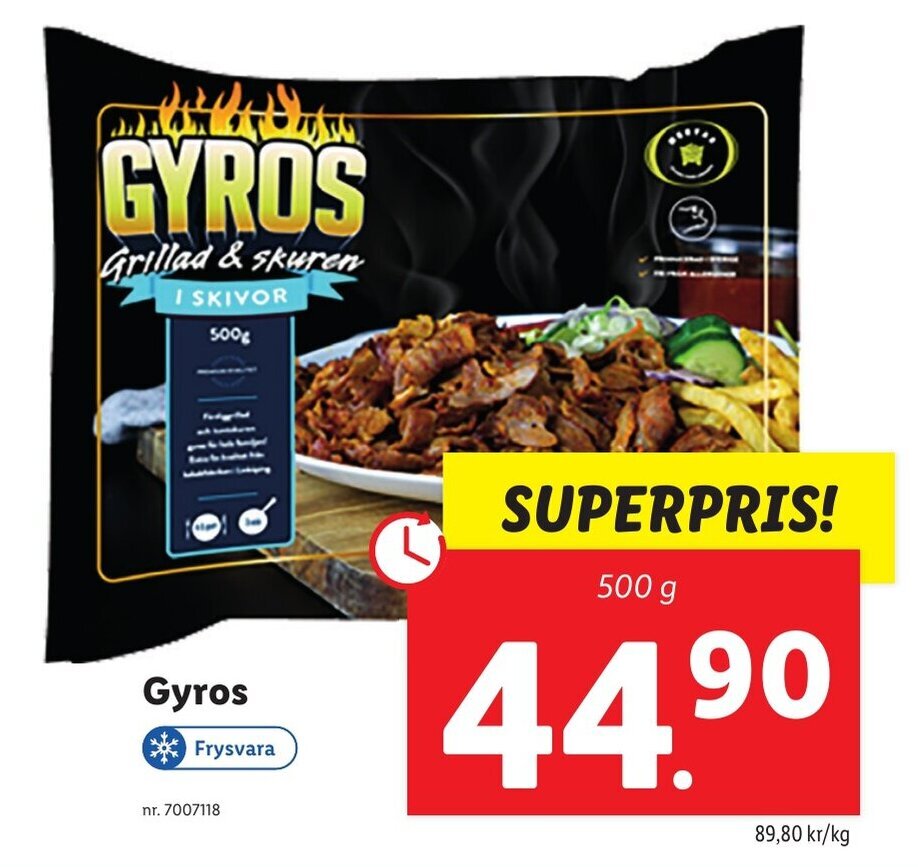 Gyros erbjudande hos Lidl