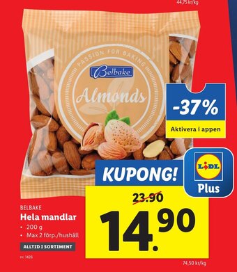 Lidl BELBAKE Hela mandlar erbjuda