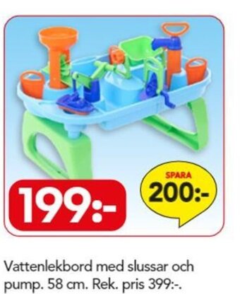 Bo Ohlsson Vattenlekbord med slussar och pump. 58 cm erbjuda