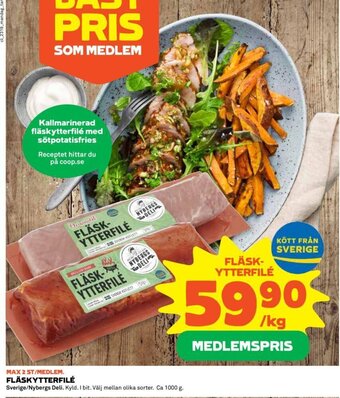 Coop MAX 2 ST/MEDLEM. FLÄSKYTTERFILÉ erbjuda