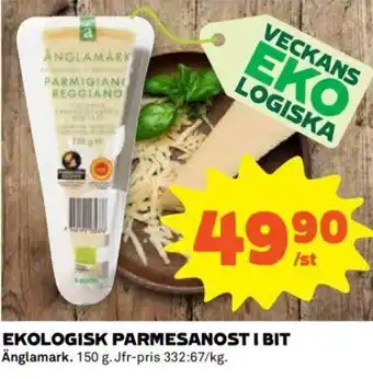 Coop EKOLOGISK PARMESANOST I BIT Änglamark. erbjuda