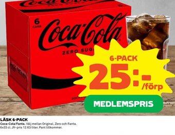 Coop LÄSK 6-PACK Coca-Cola/Fanta. erbjuda