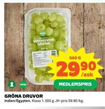 Coop GRÖNA DRUVOR erbjuda